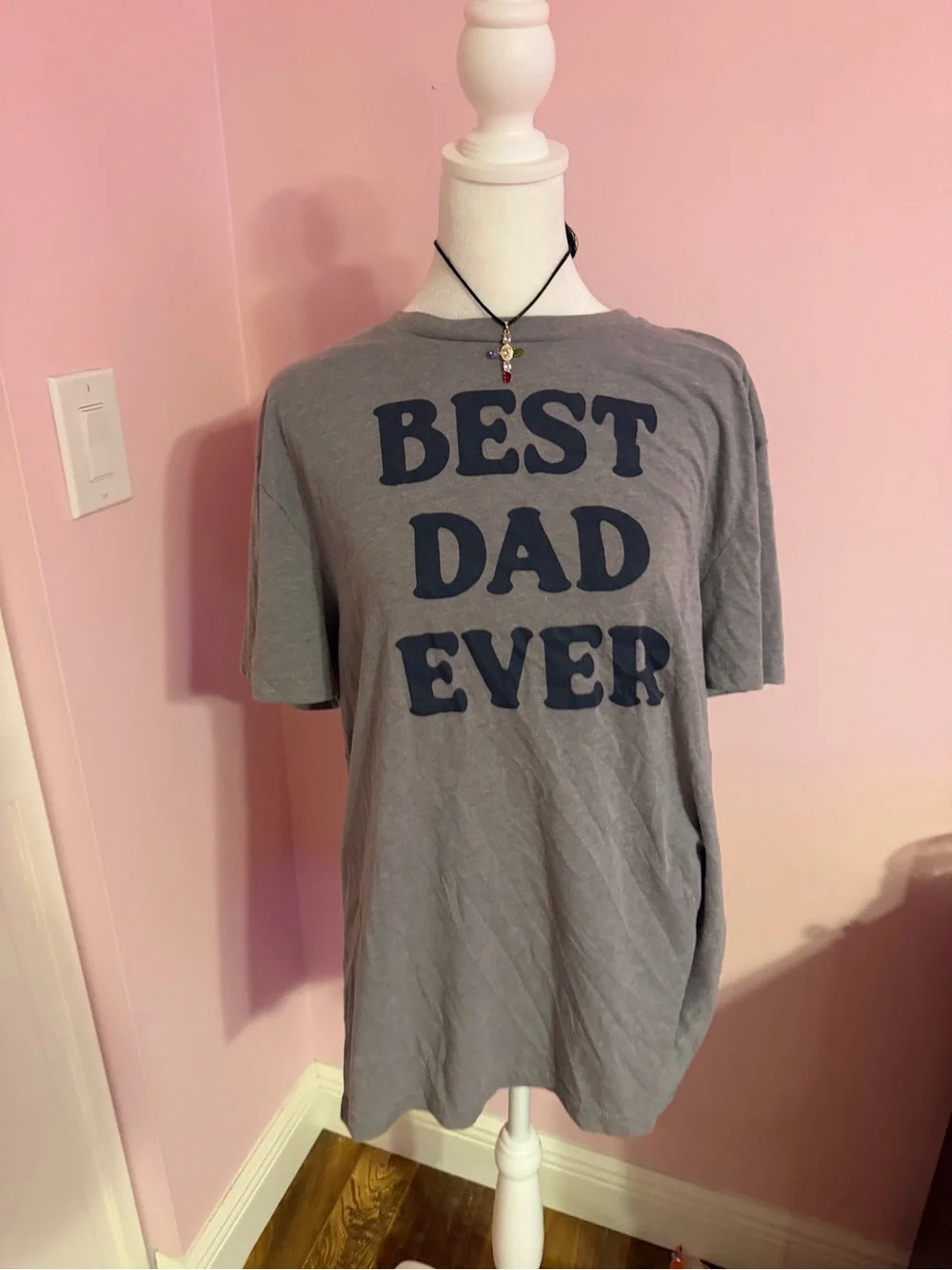 Target Gray Short-Sleeve Tee with Navy 'BEST DAD EVER' Graphic